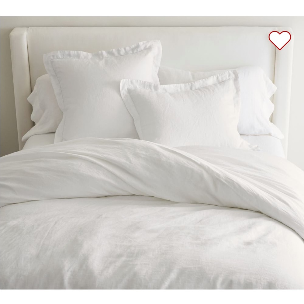 Pottery Barn Belgian Flax Linen Duvet Cover Full/Queen